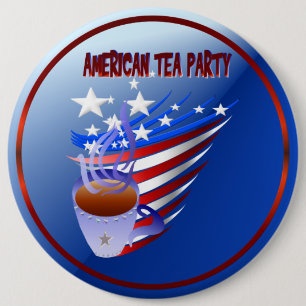 Botón americano de la fiesta del té