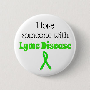 Botón Amo a alguien con enfermedad de Lyme