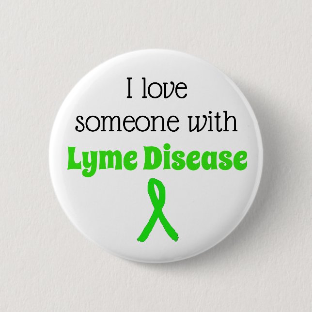 Botón Amo a alguien con enfermedad de Lyme (Anverso)
