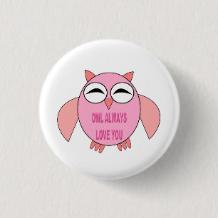 botón Amo lindo Mensaje Owl