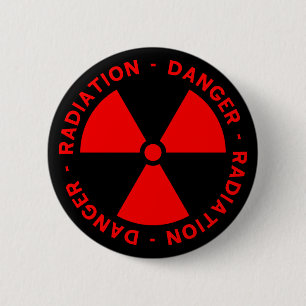 Botón amonestador de la radiación roja