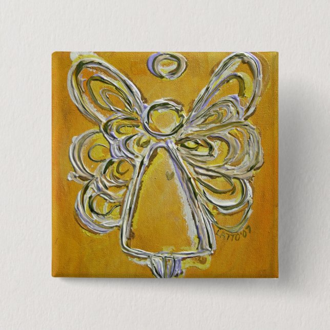 Botón Ángel Amarillo o Pin (Anverso)