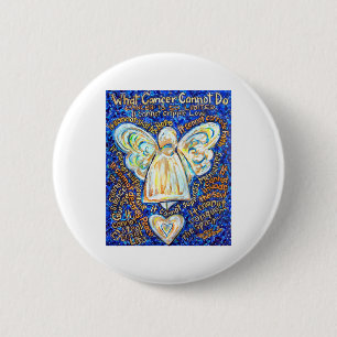 Botón Ángel de Cáncer Azul y Oro