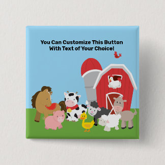 botón Animales de granja personalizado