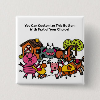 botón Animales de granja personalizado
