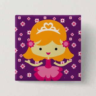 botón Aniversario de la princesa rubia