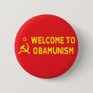 Botón anti de Obama Obamunism