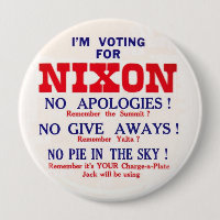 Botón Anti-JFK retro de Nixon