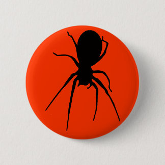 botón Araña de Creepy Negro naranja