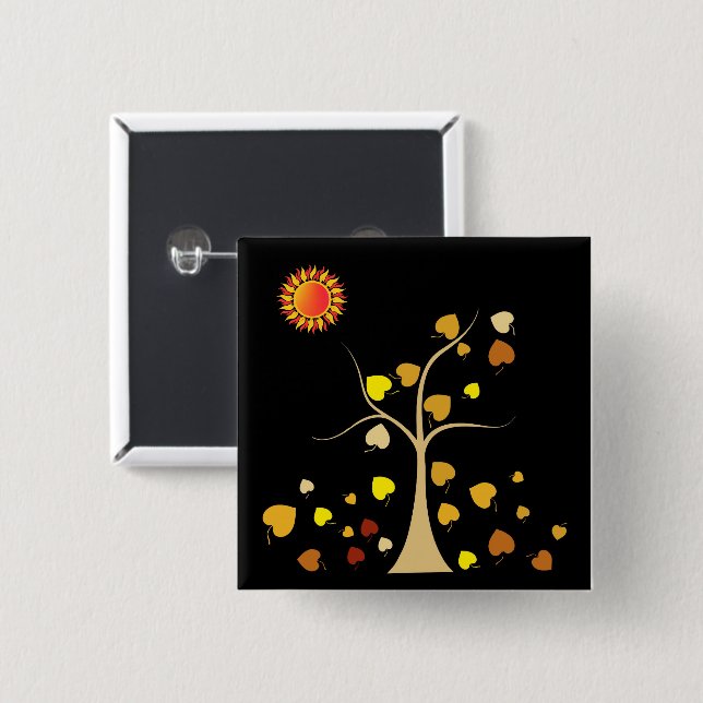 botón Árbol de amor (Anverso y reverso)