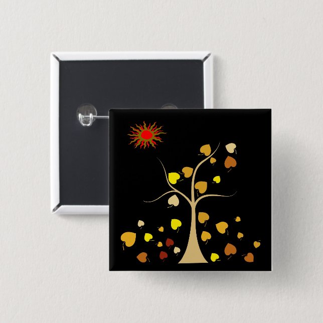 botón Árbol de amor (Anverso y reverso)