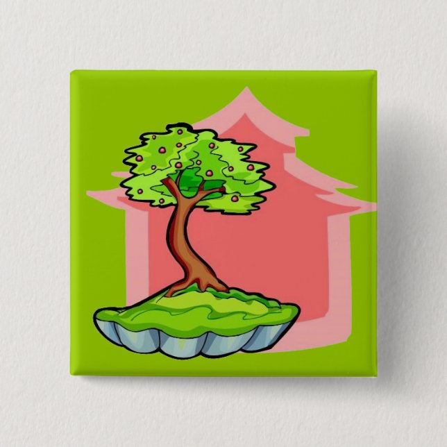 botón Árbol de Bonsai (Anverso)