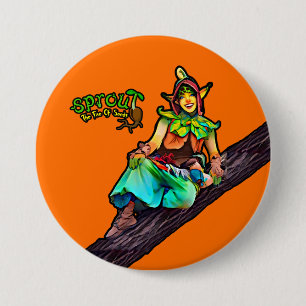 botón Árbol de brotes de naranja