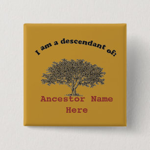 Botón - Árbol de familia y nombre de antecesor