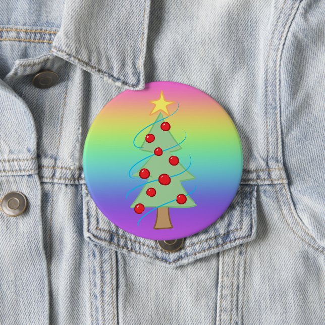 botón Árbol de Navidad con arco iris (In situ)
