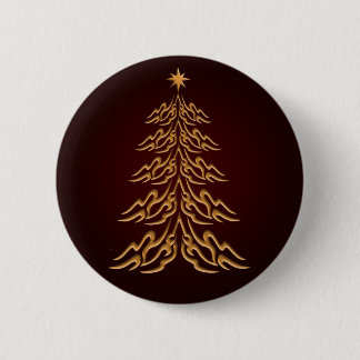 botón Árbol de Navidad de Bell Rojo