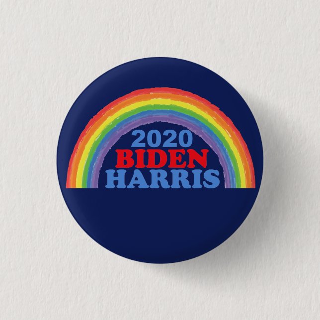 Botón arco iris Biden Harris 2020 (Anverso)