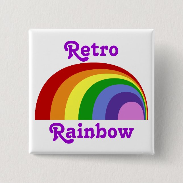 Botón arco iris retro (Anverso)
