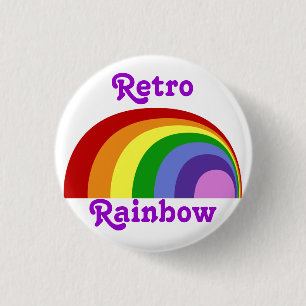 Botón arco iris retro
