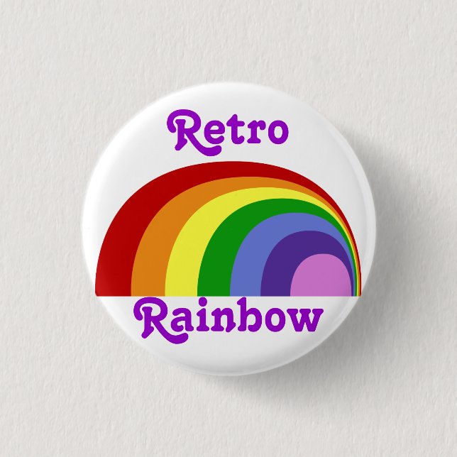 Botón arco iris retro (Anverso)