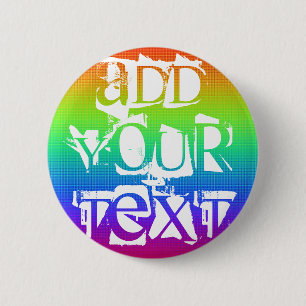 Botón Arcoiris colorido personalizado Añadir tu te