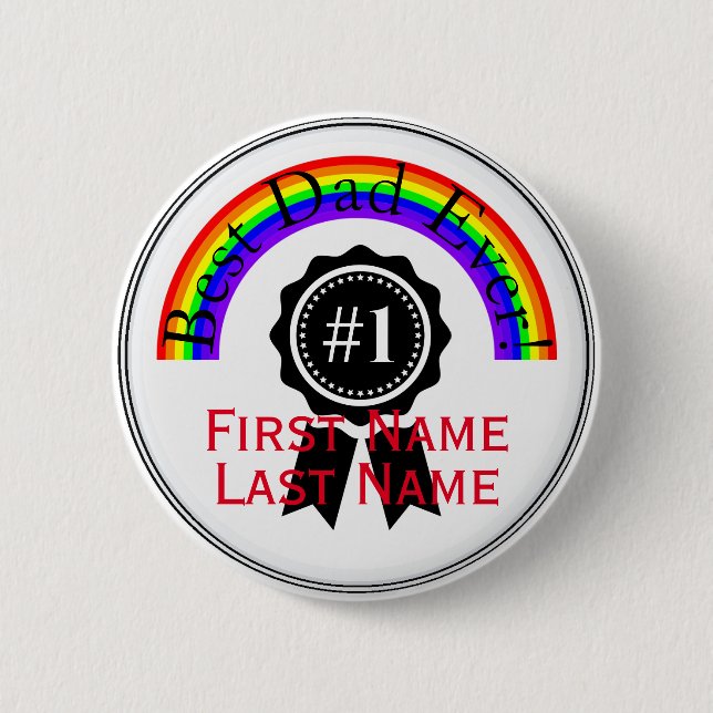 Botón Arcoiris HAMbWG del mejor papá (Anverso)