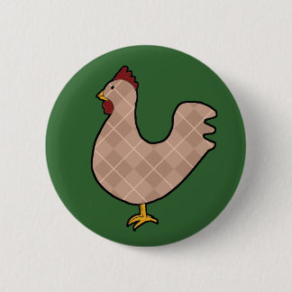Botón Argyle Folk Art Rooster