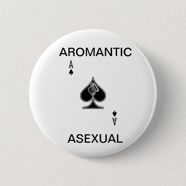 Botón asexual de Aromantic (Anverso)