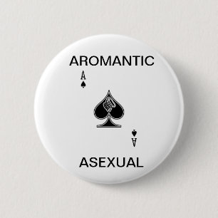 Botón asexual de Aromantic