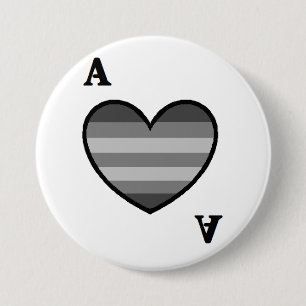 Botón asexual del as de Heteroromantic