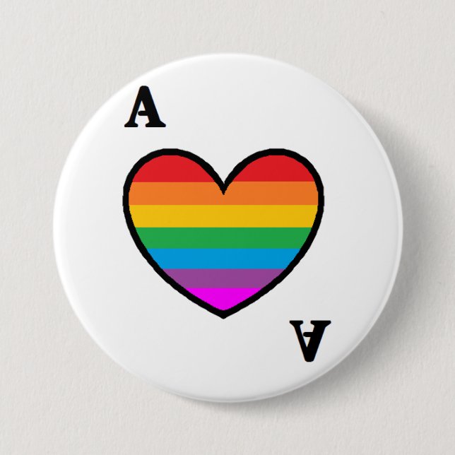 botón asexual homoromantic del as (Anverso)
