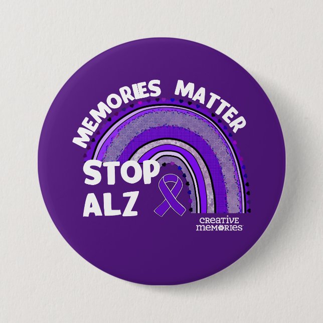 Botón Asociación de Alzheimer 2024 de mayor duraci (Anverso)