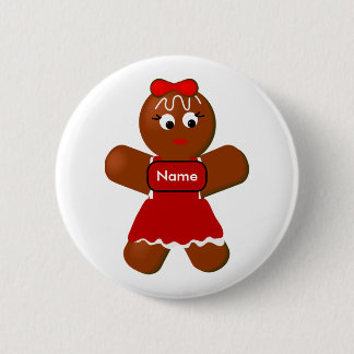 botón Atrás del Chica Cookie Pin del navidad Ginge