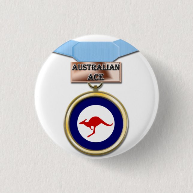 Botón australiano de la medalla del as (Anverso)