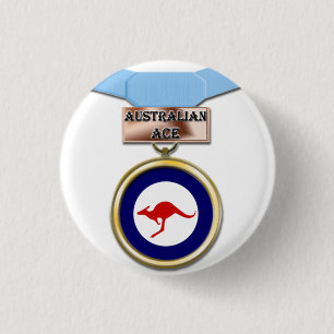 Botón australiano de la medalla del as