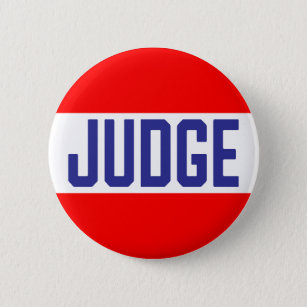 botón azul blanco rojo del Juez de Concurso