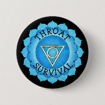 Botón AZUL de Chakra de la ji de la COMUNICACIÓN