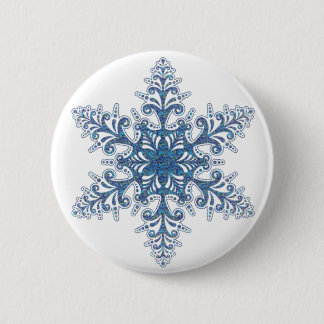 botón Azul de copo de nieve