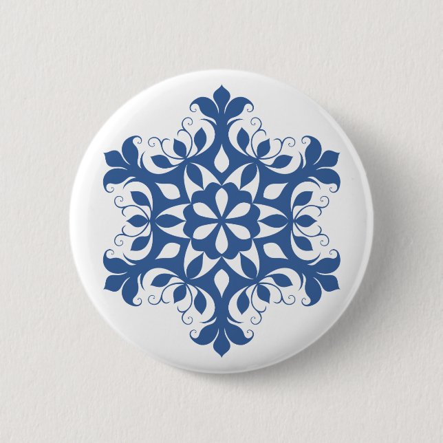 botón Azul de copo de nieve (Anverso)