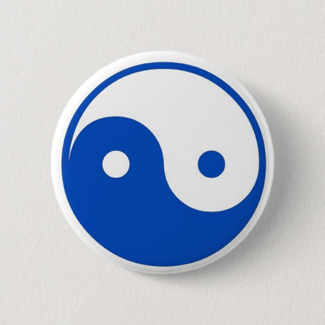 Botón azul de Yin-Yang (Anverso)