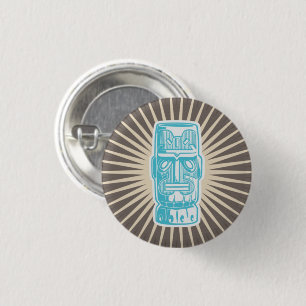 Botón Azul del Hombre Tiki