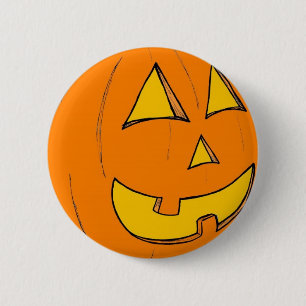 Botón azul Jack o' Lantern