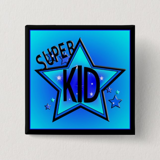 Botón azul Super Kid de Star (Anverso)