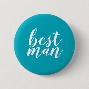Botón azul y blanco del "mejor hombre"