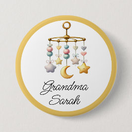 Botón Baby Shower con móvil- Añadir tu nombre