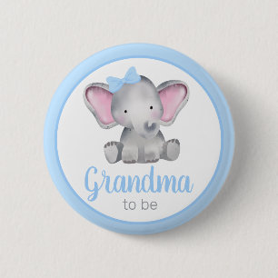 Botón Baby Shower De La Abuela Para Ser Elefante A