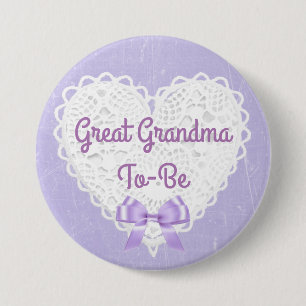 Botón Baby Shower de la Gran Abuela-Que-Será-Púrpu