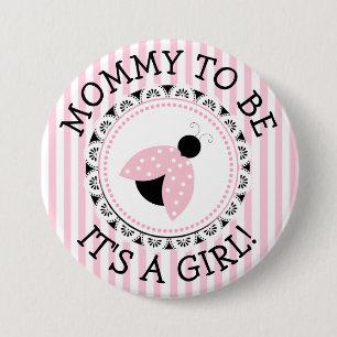 Botón Baby Shower De "Mamá Para Ser" De Ladybug Ro