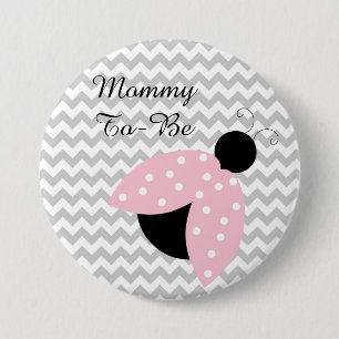 Botón Baby Shower De "Mamá Para Ser" De Ladybug Ro