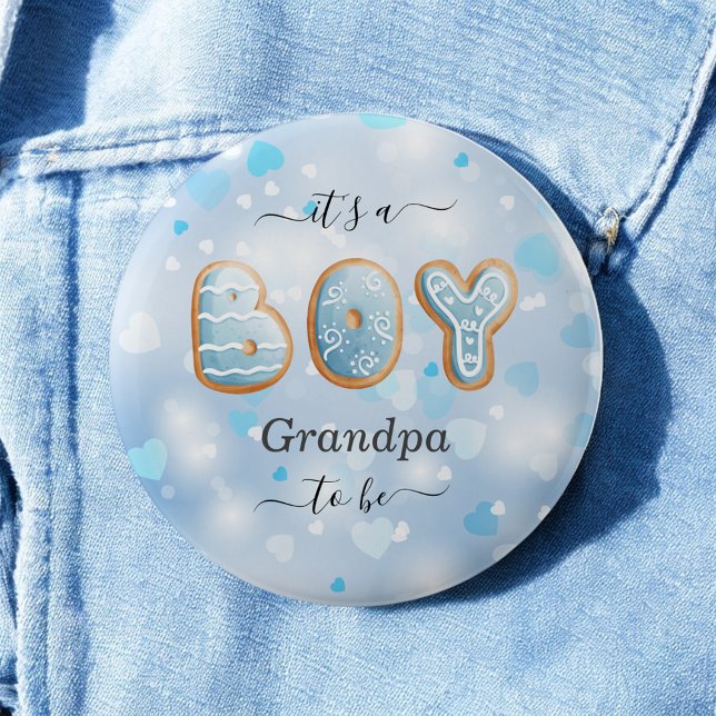 Botón Baby Shower del abuelo azul para ser chico (Subido por el creador)